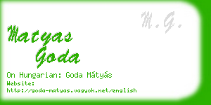 matyas goda business card