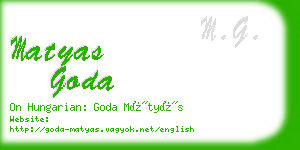 matyas goda business card